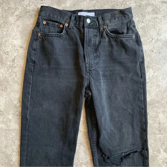 Topshop Button Fly Dad Jeans Size 27 - Picture 3 of 7